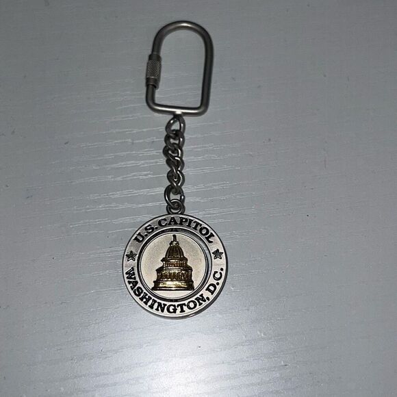 U.S. Capital Washington D.C. Keychain Metal Spinner Keyring Collectable Souvenir - Picture 2 of 6